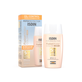 Isdin Fotoprotector Fusion Water Color Light SPF50 50ml - Bloqueador solar facial con color Oil Control